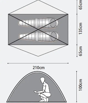 Backpacking 2-Person Nylon Tent